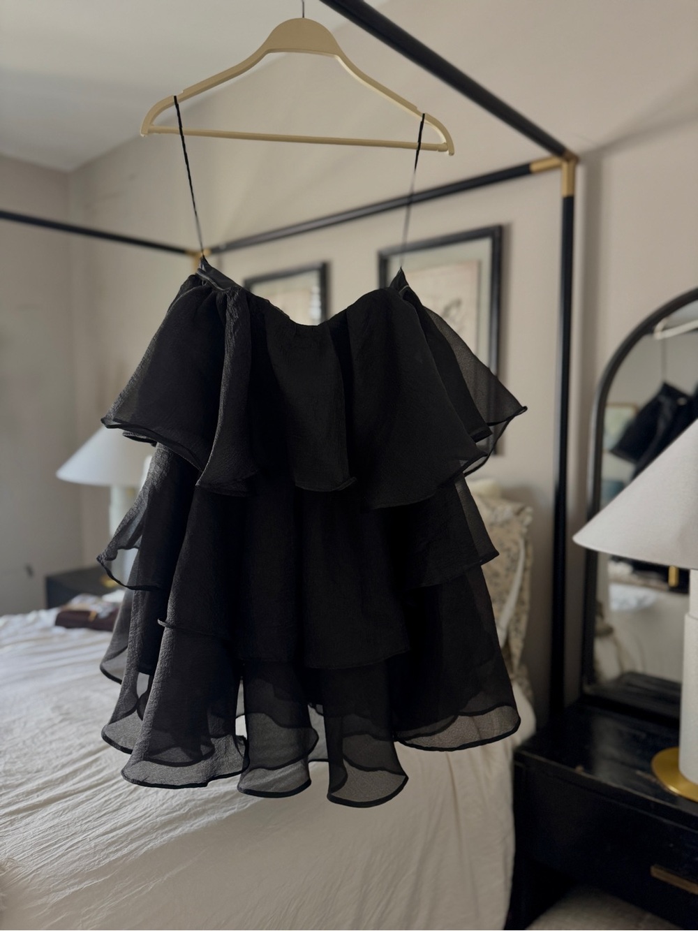Altar’d State Black Tiered Ruffle Mini Skirt - Picture 4 of 7